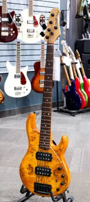 Store Special Product - Sterling by Music Man - StingRay Ray35HH 5-String Bass - Amber